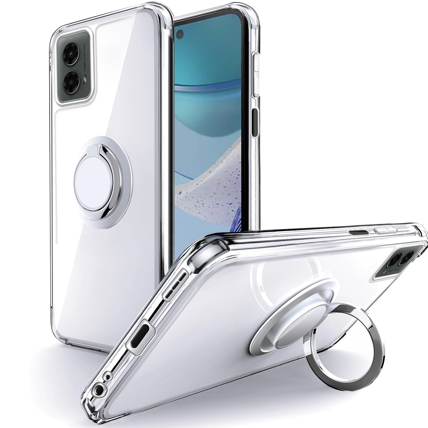 Amazon.com: Silverback for Moto G 5G 2024 Case Clear with Ring